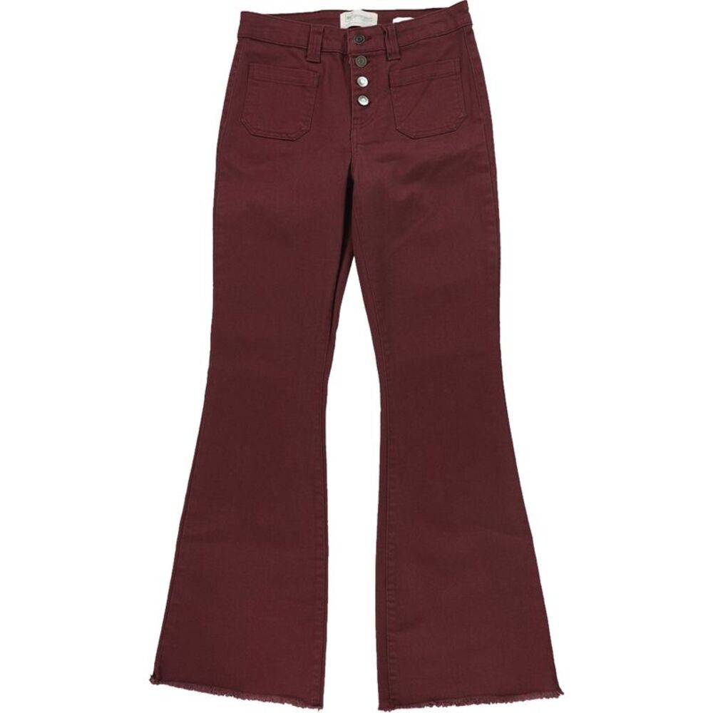 RE generation Womens Juniors Frayed Hem Flare Regular Jeans, NWT